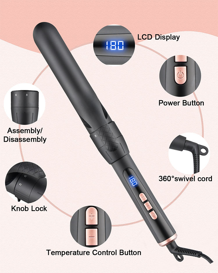 Interchangeable Ceramic Barrels Curling Iron Hair Curler