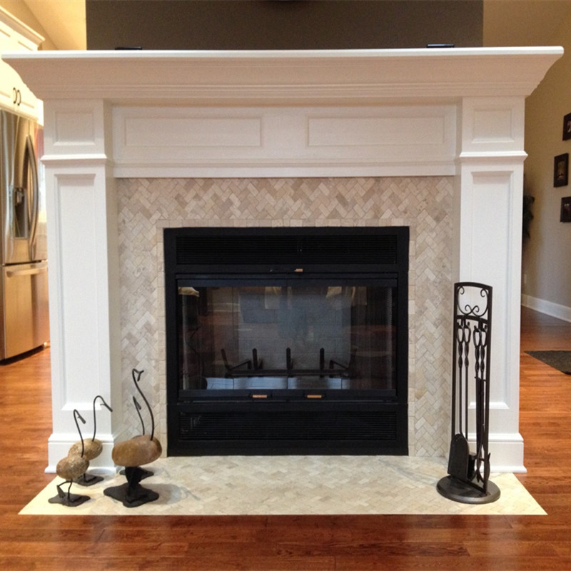 Indoor Home Decorative Natural Marble Fireplace Mantel Fireplance Surround