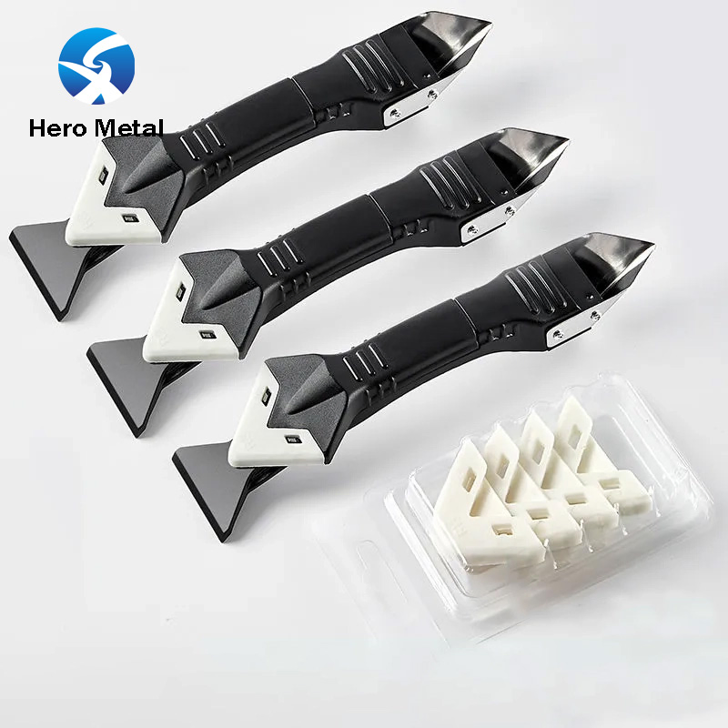 China Customized Extrusion Profile Slot Silicone Trowel Scraper Video Ruler Measuring Six Carpenter's Caulking Tools