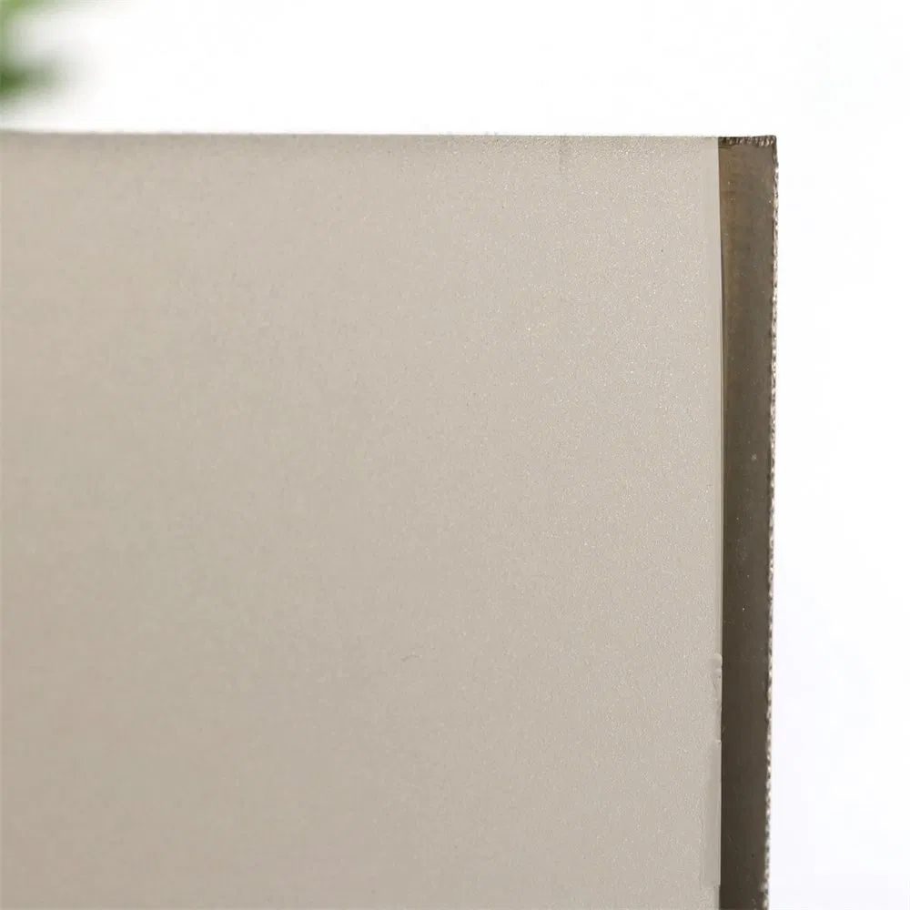 4mm 5mm 6mm 8mm 10mm 12mm Light Brown Acid Etched Frosted Satin Glass (FG-TP)
