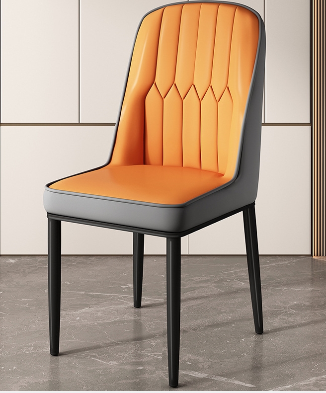 Стулья для ресторана кожаные металлический каркас 5 шт