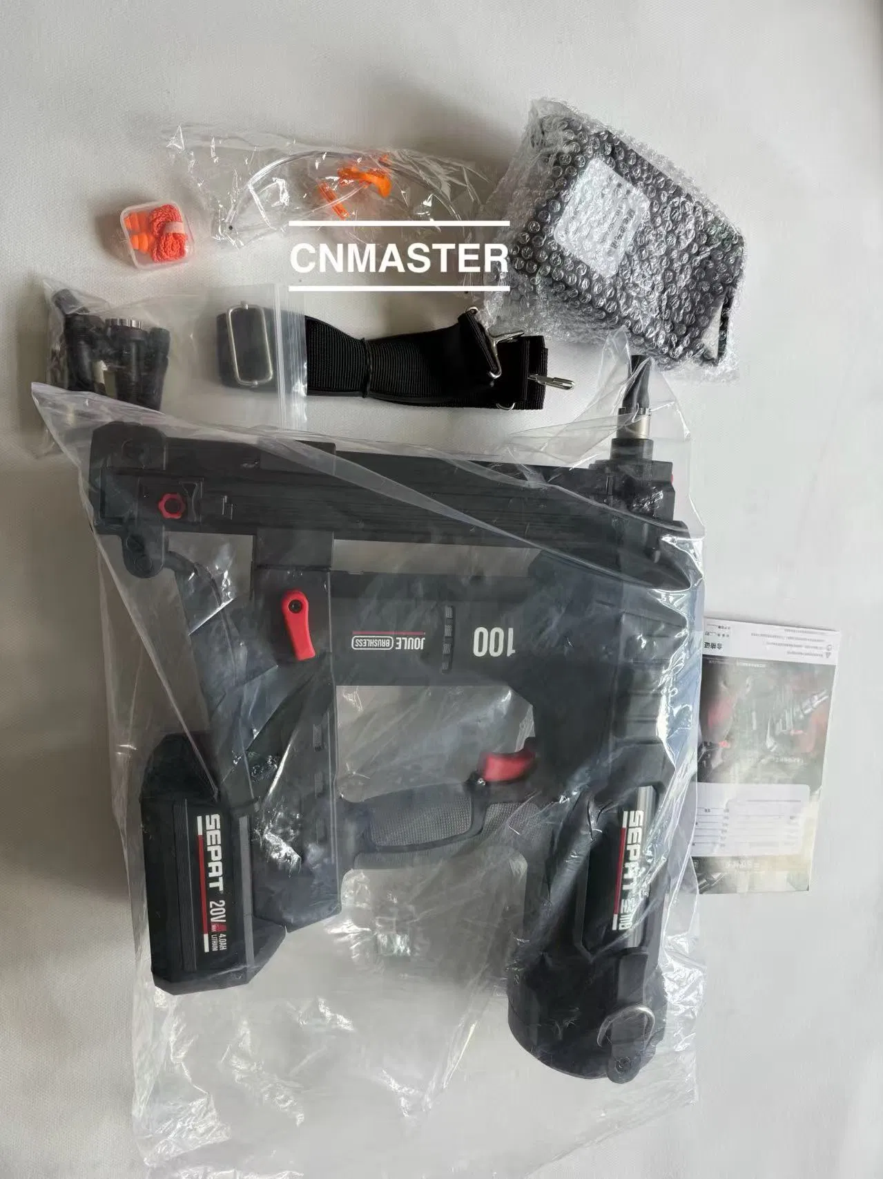 Hot Sell 15-40mm 100j Fastener Tool Steel Concrete Nail Gun Kit with Battery