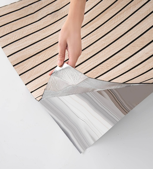 High-quality Grille Self-Adhesive Foam Wall Sticker Moisture-proof Wall paper Fluted PVC sticker