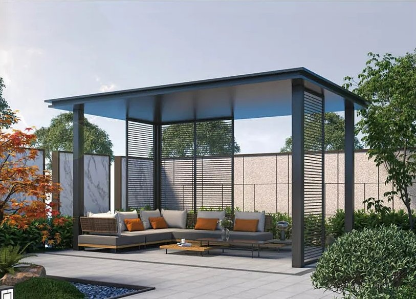 Factory Supply Stylish Sunroom for Villa with Aluminum Frame and Glass Panels