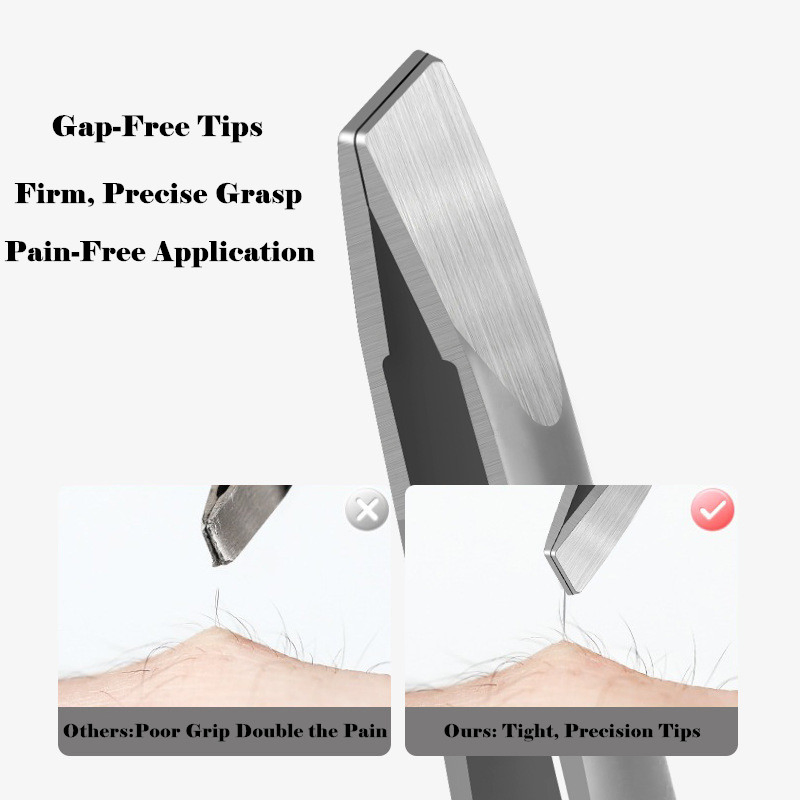 Grooming Slant Pointed Flat Curved Tip Eyelash Makeup Beauty Eyebrow Tweezer Set