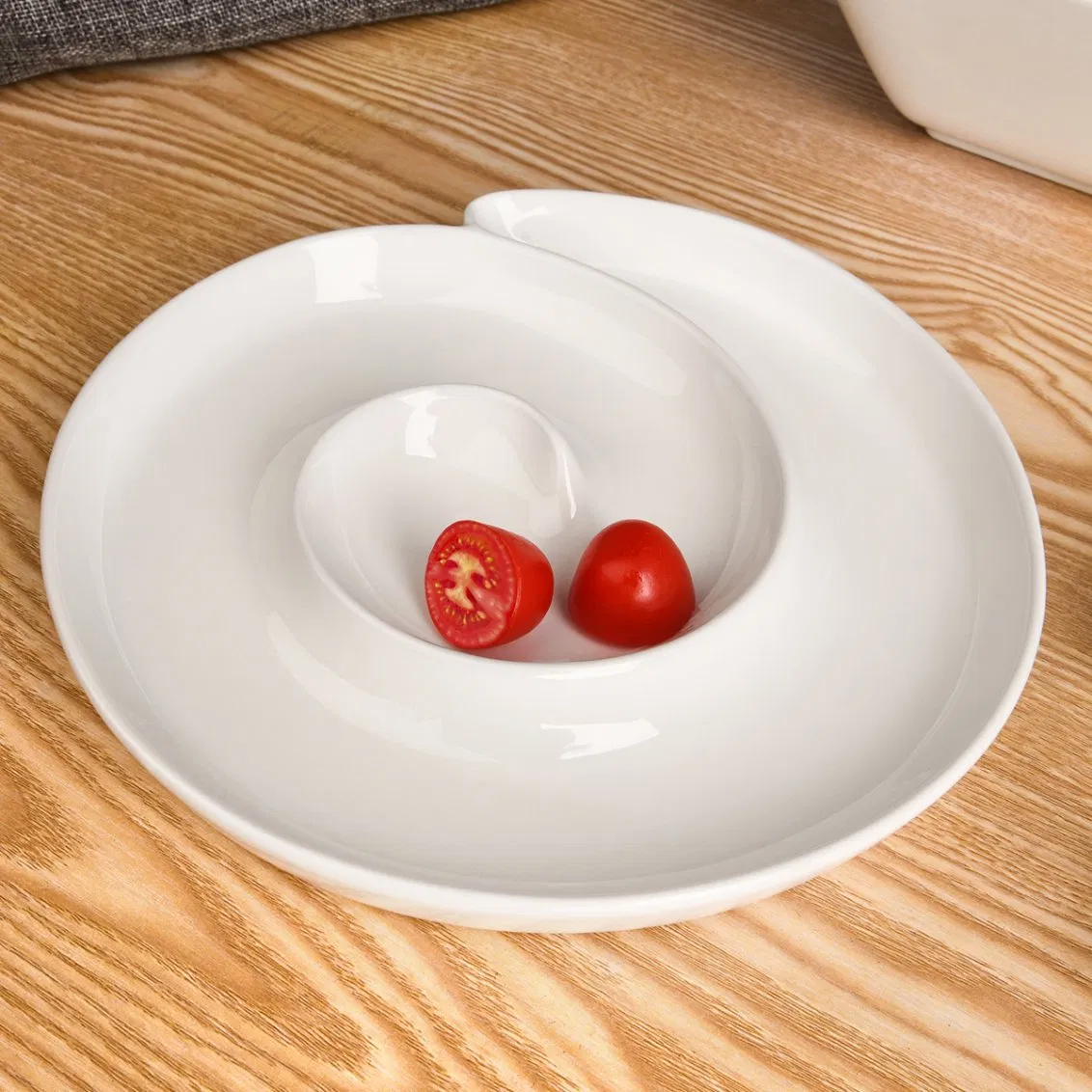 Crockery Cheap Products White Porcelain Tableware Dinnerware Ceramic Divided Plate
