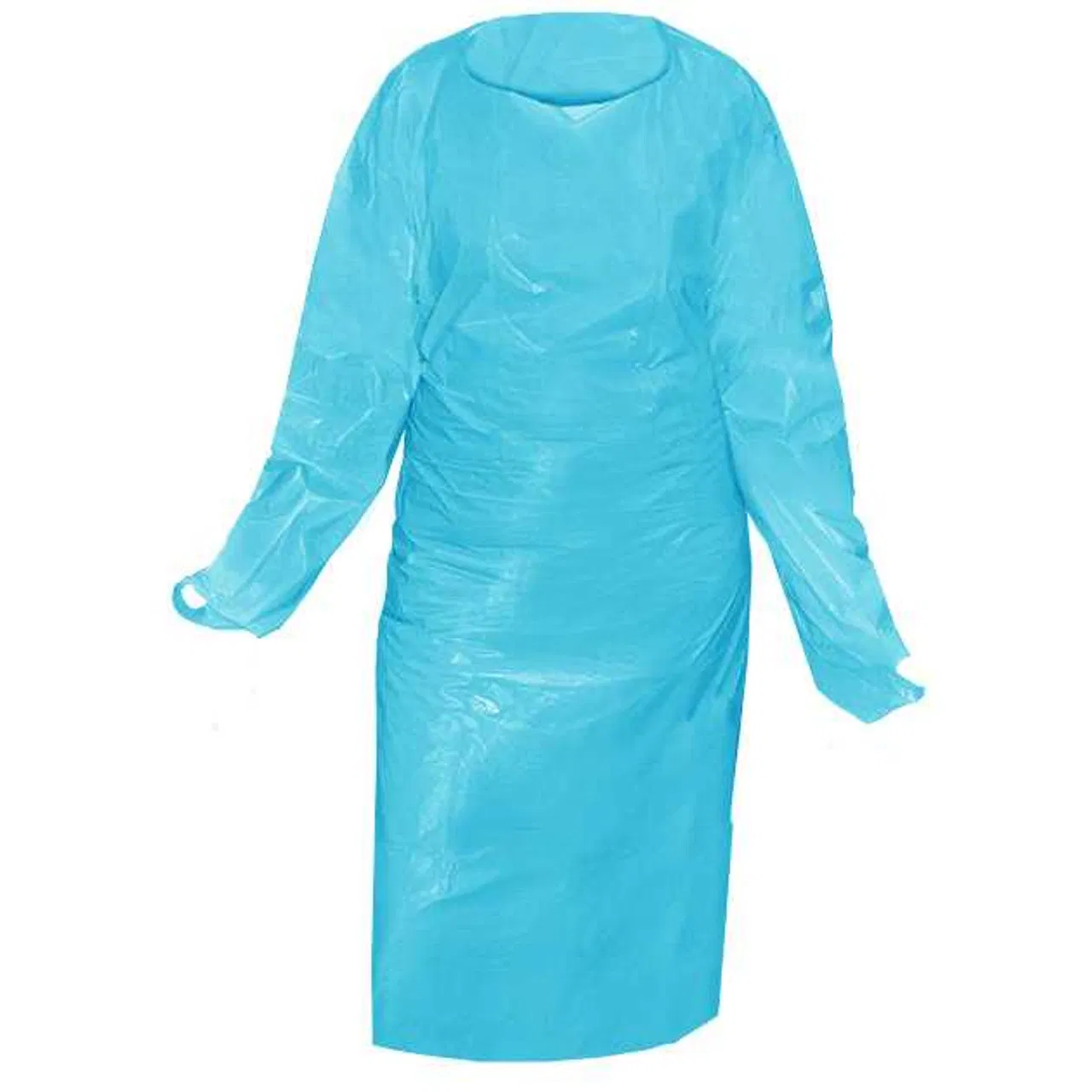 Polyethylene Disposable Waterproof Non Sterile CPE Gown with Thumb Hole