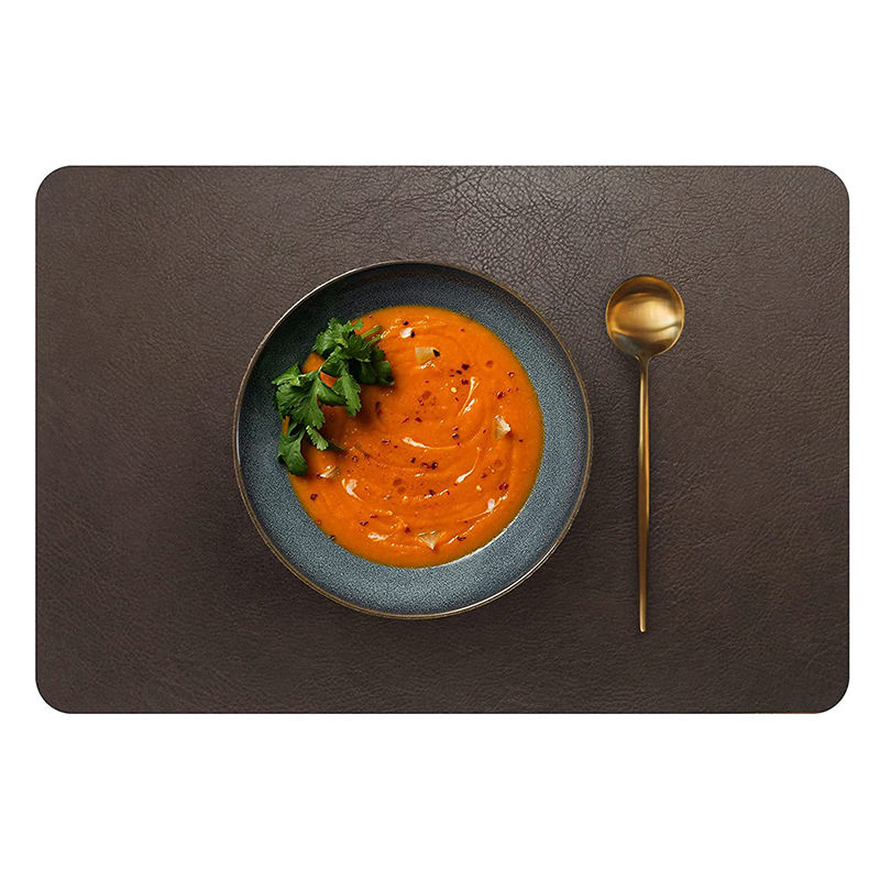 Stylish Two-Tone Heat Resistant Dining Table Mat Set