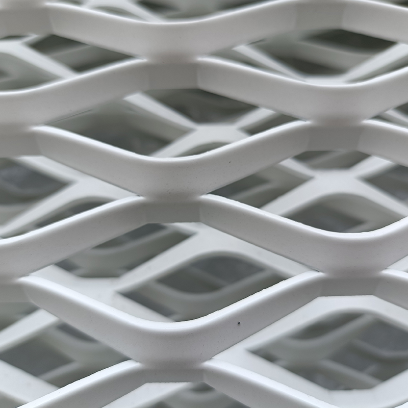 Customized White Aluminum Decorative Expanded Metal Wire Mesh for Building Facade/Ceiling Material