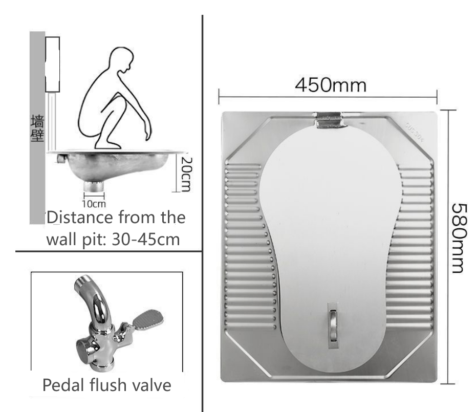 Stainless Steel Squatting Pan Customization Customized Forming Deep Drawn Deep Drawing