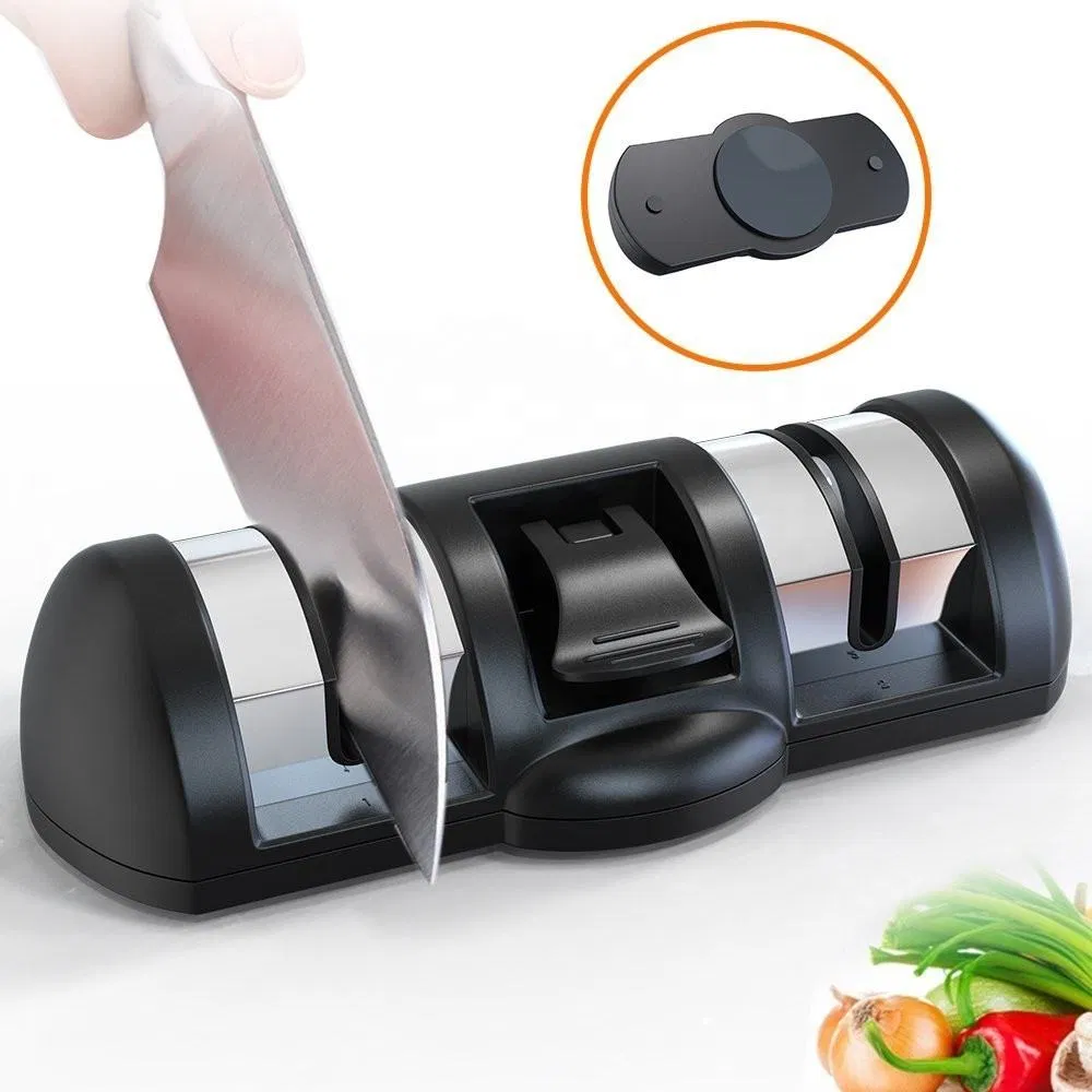 Creative Kitchen Accessories Knife Sharpening Tool Ceramic Suction Knife Sharpener System