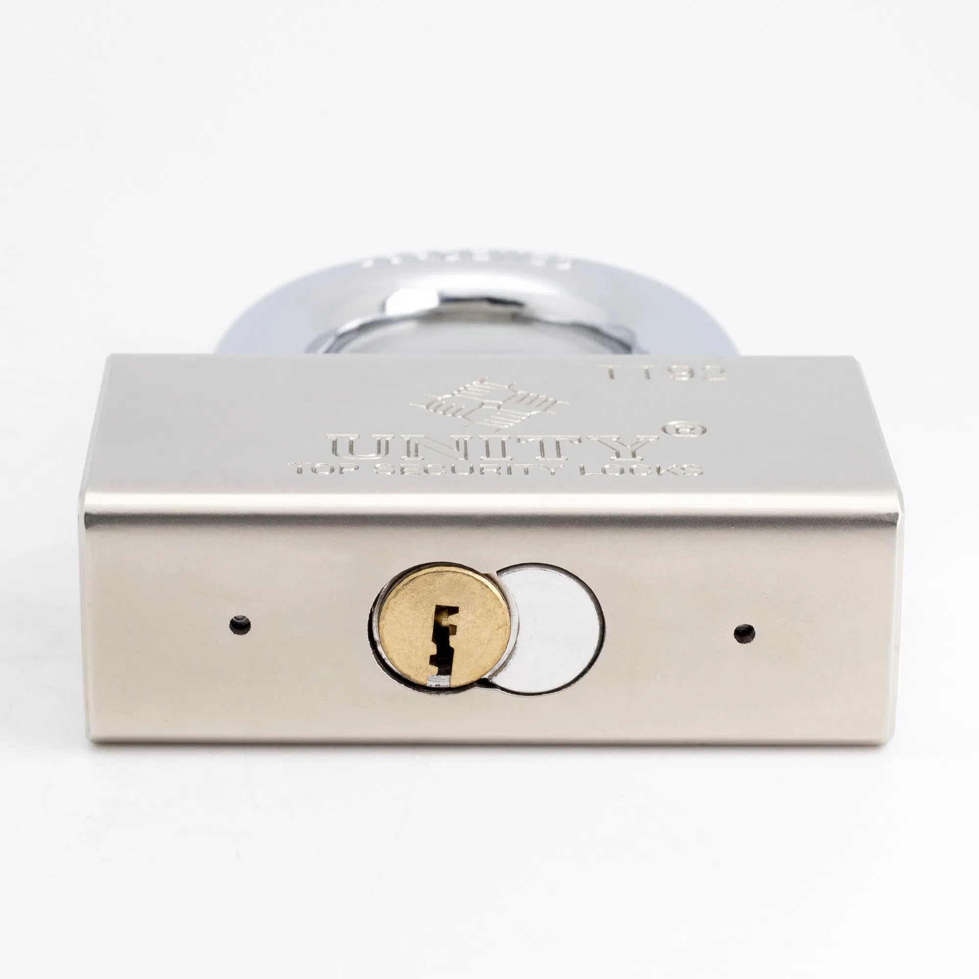 630 730 920 Padlock Unity Lock with Brass Cylinder Nickel Plated Black Finish