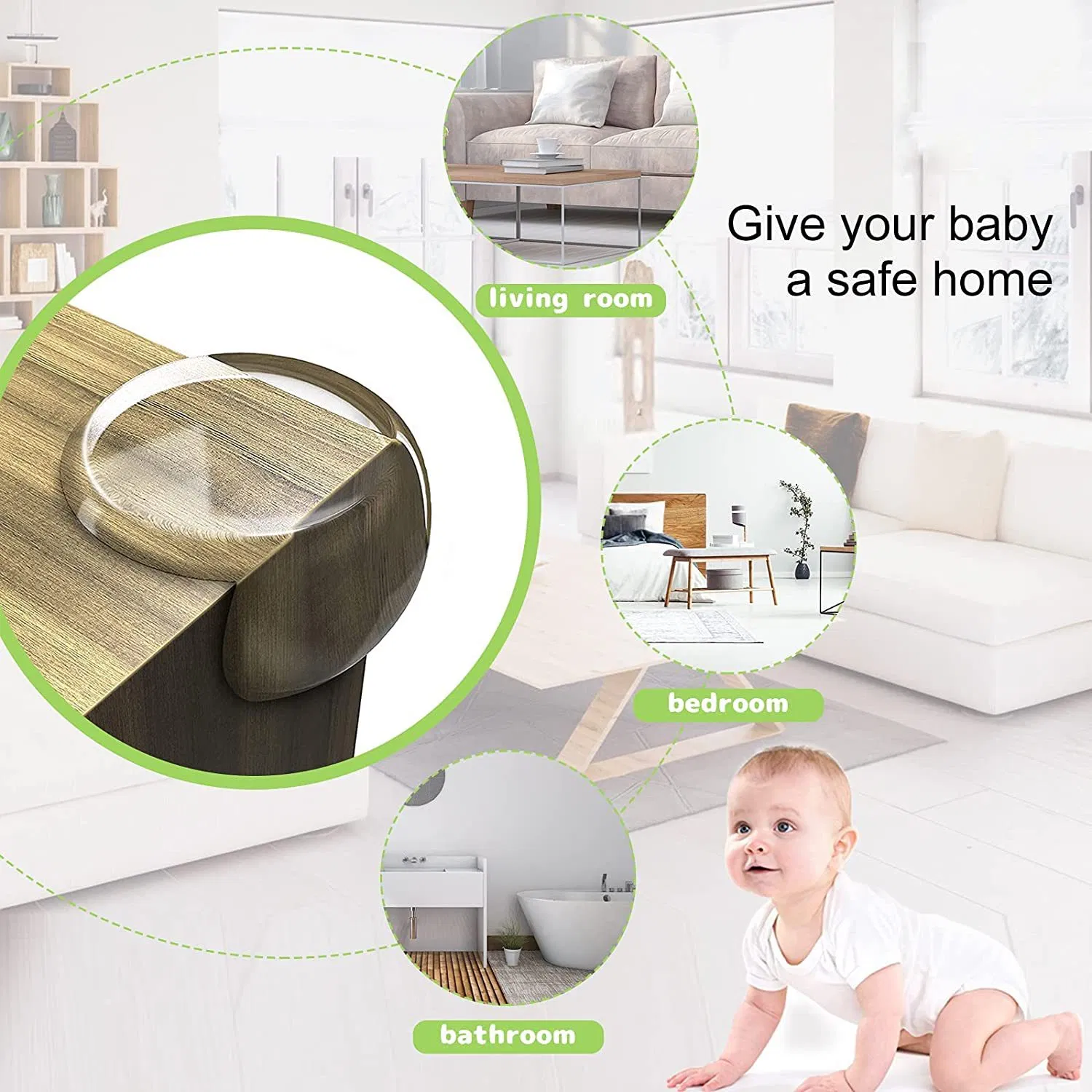 Children's Safety Anti-Collision Angle Protection Right-Angle Transparent Silicone Protection Angle