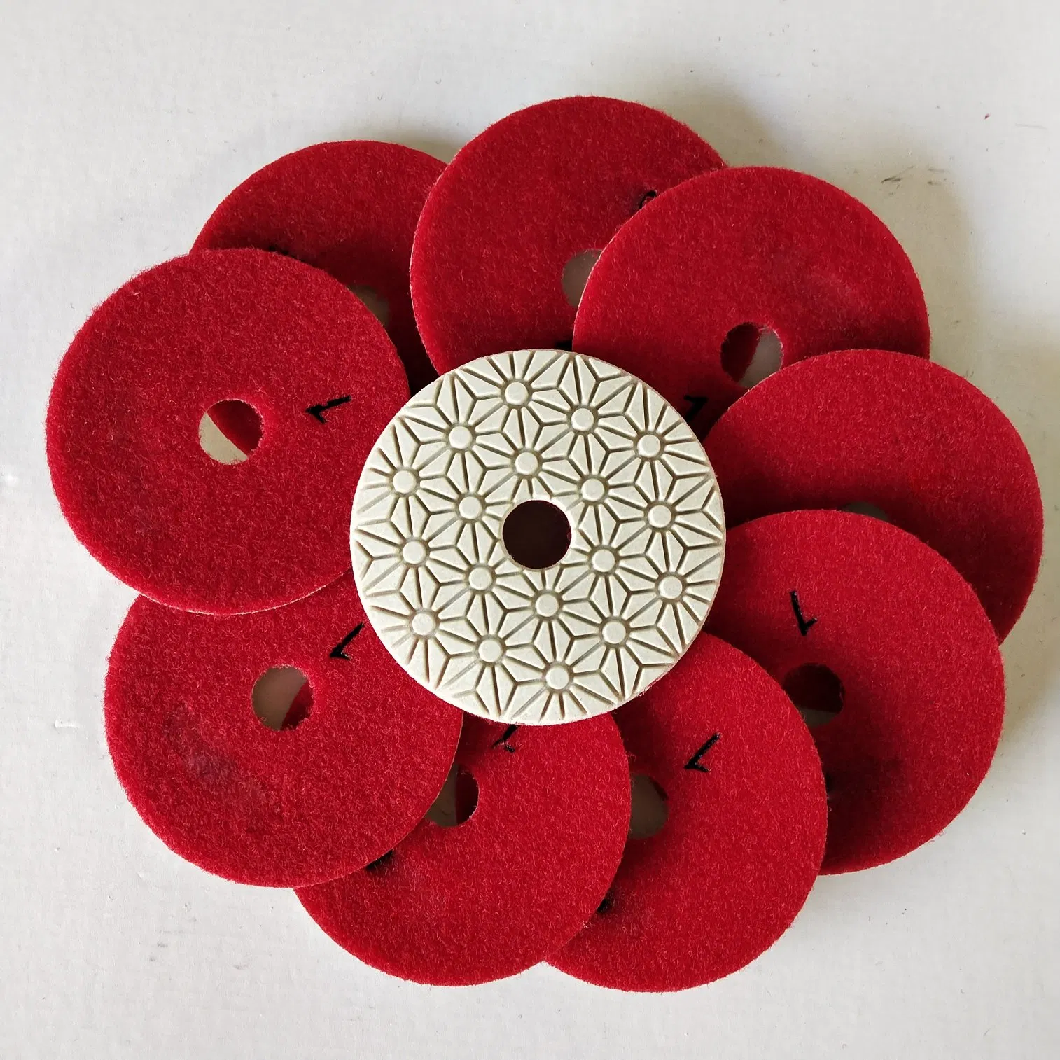 Алмазная полировальная подушка 100мм 3 шага, белая, мокрая