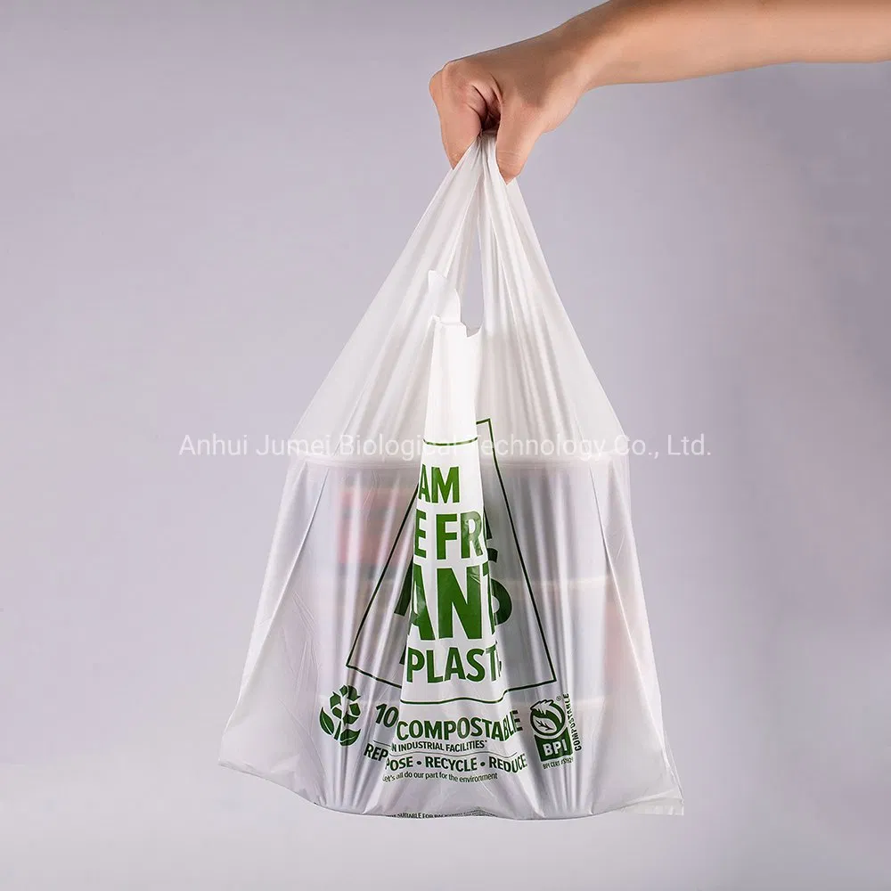Biodegradable Compostable Wholesale Shopping Bags Tshirt Shopping Bag