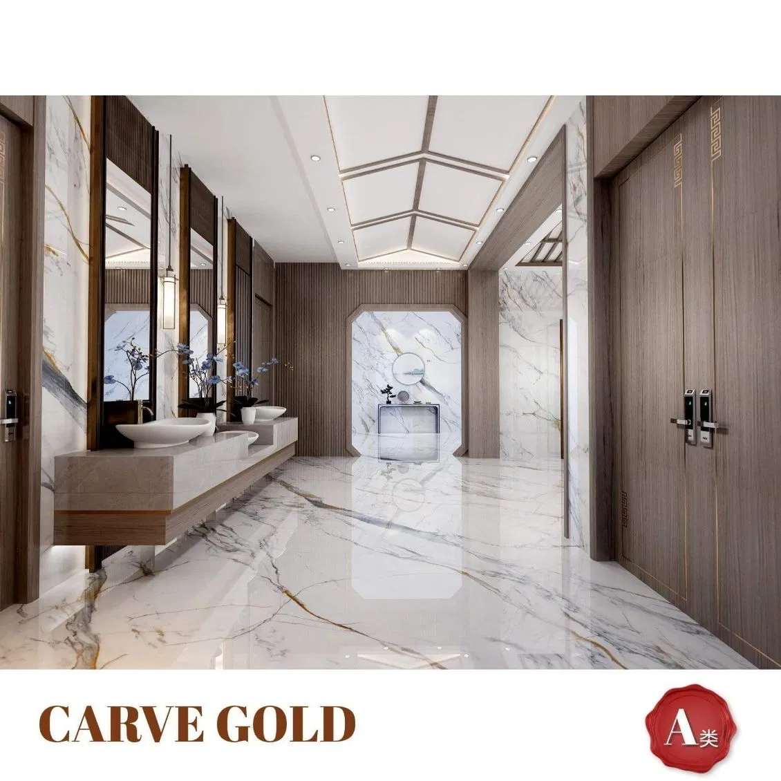 Fashion Horizon Porcelain China Calacatta Countertop White Sintered Stone