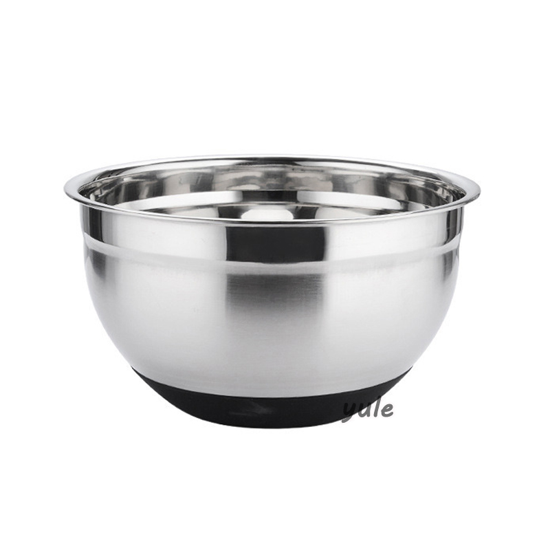 Colorful Silicone Bottom Stainless Steel Mixing Bowl