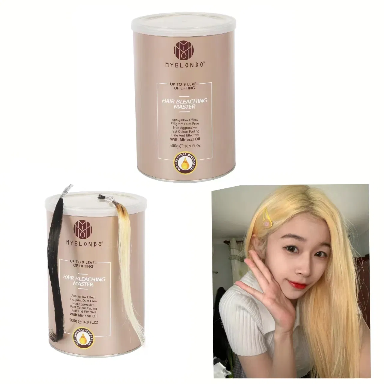 Free Sample Hair Bleach Dye Powder up to 9/10/11 Level Lightening