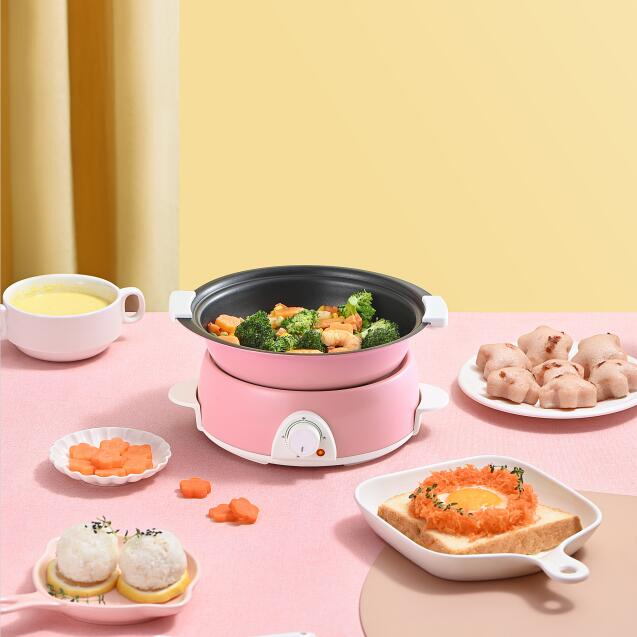 20cm Diameter Electric Mini Pot for Dormitory, 700W, for Convenient Meals
