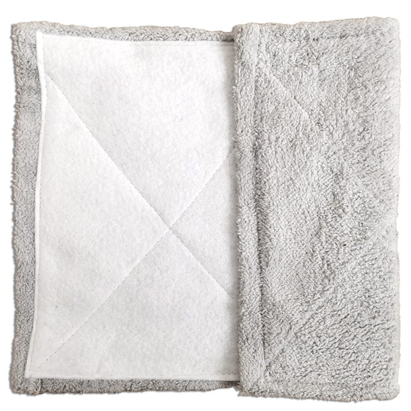 Двусторонняя плоская швабра с микрофиброй и стальной ручкой