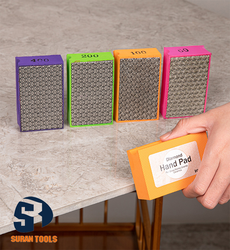 Professional Electroplated Diamond Hand Polishing Pads for Tile Ceramic Marble Quartz Dekton