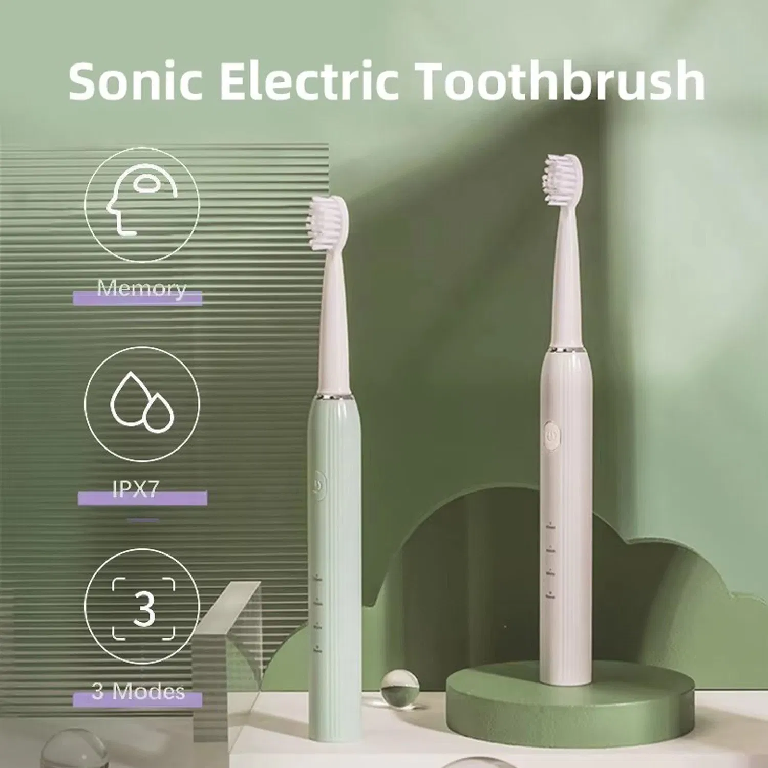 Custom Teeth White Manufacturer Rechargeable Waterproof Sonic Electrical Toothbrush for Adults
