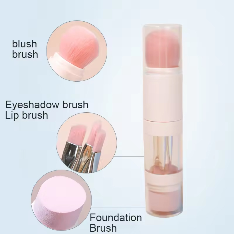 Wholesale 5 in 1 Rose Gold Platingtravelportable Make up Holder Makeup Brush Set