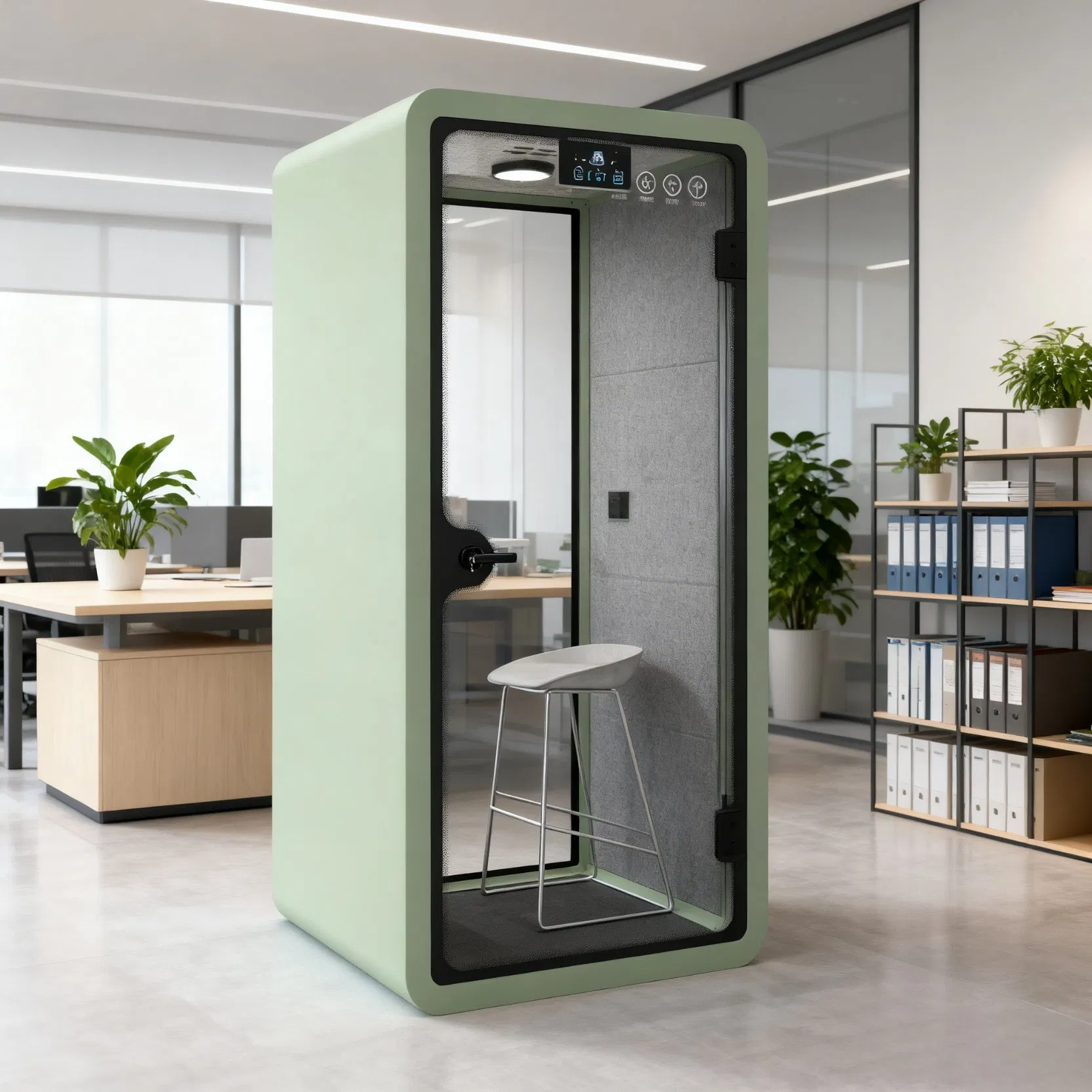 Soundproof Office Telephone Booth Adjustable Acoustic Silent Pod for Meetings