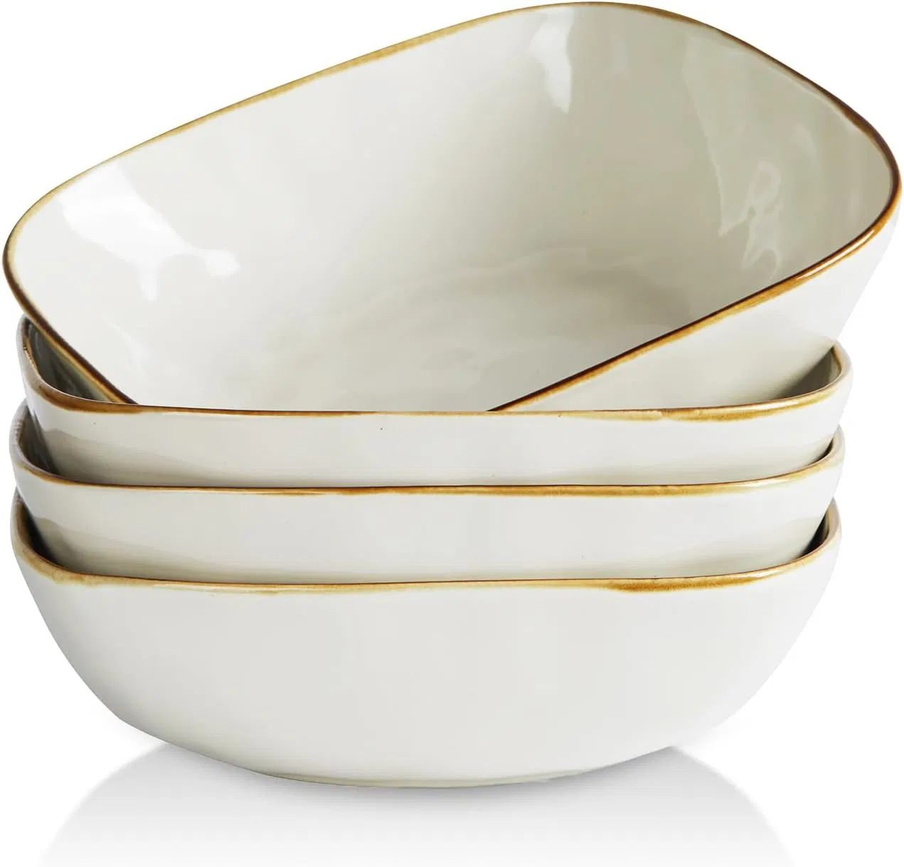 Large Square Ceramic Pasta Serving Bowl Dinner Bowls for Dinner Kitchen