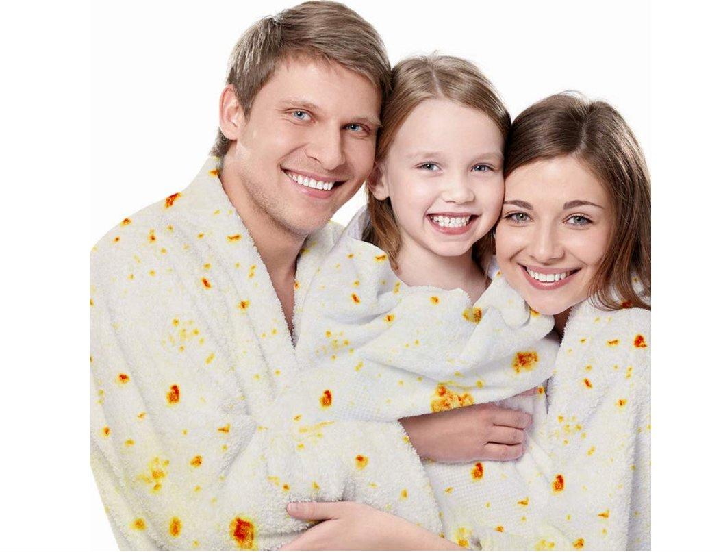 Mexican Fleece Tortilla Christmas Blanket 3D Round Corn Towel Pancake Custom Flannel Blanket