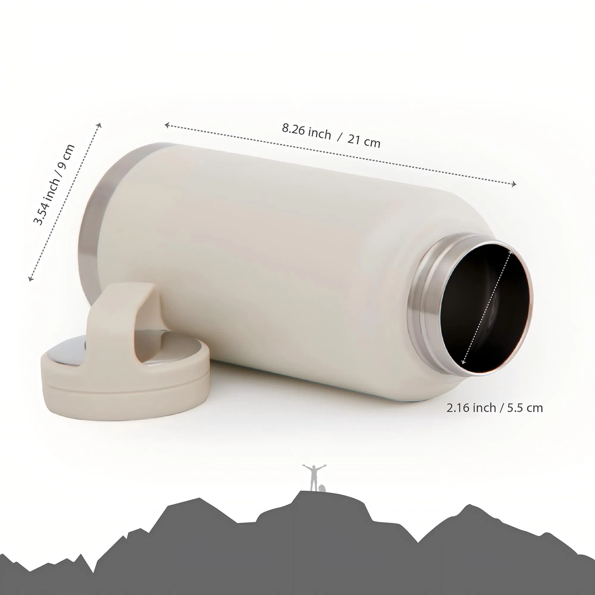 2 Lids Sports Stainless Steel Vacuum Insulated Water Bottles