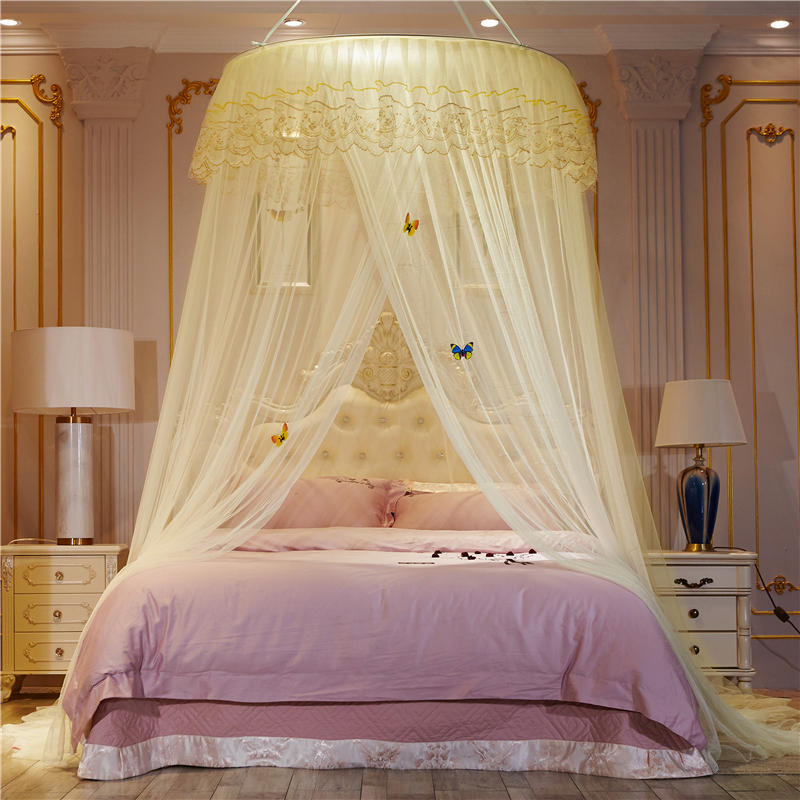 Mosquito Net Court Style Romantic Gradient Color Round Mosquito Net
