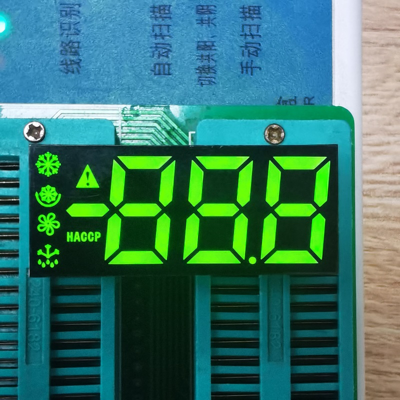 Super Bright Green Triple Digit 7 Segment LED Display with Minus Sign for Refrigerator