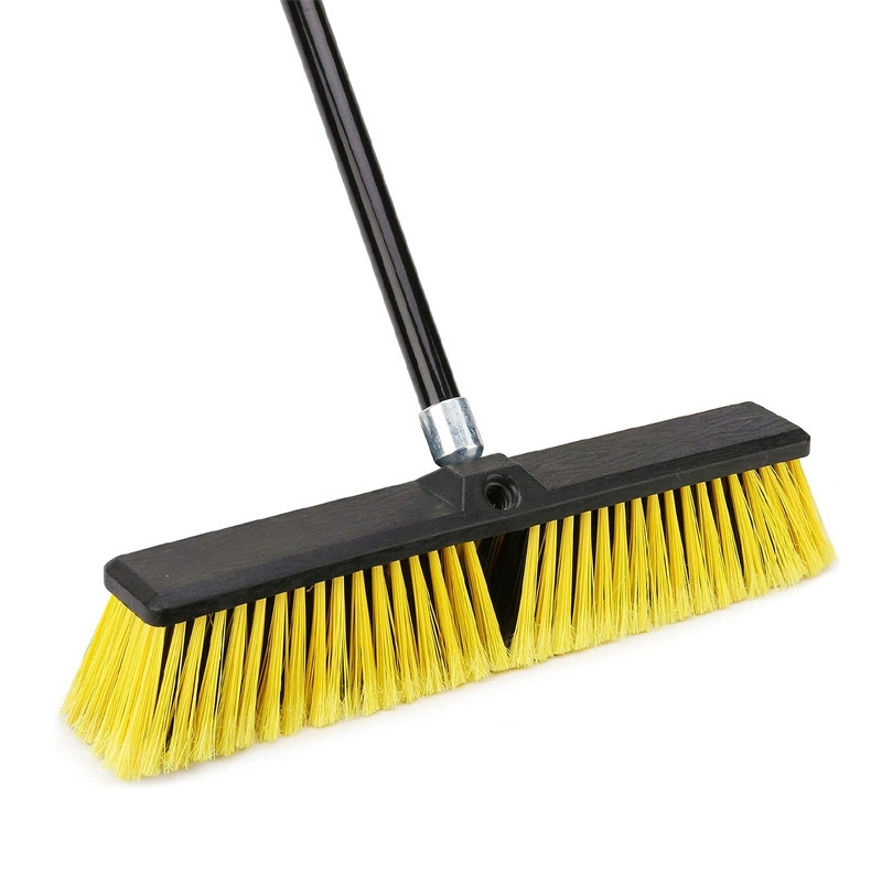 Esun Long Handle Stiff Bristles Heavy-Duty Outdoor Commercial Broom for Cleaning Bathroom