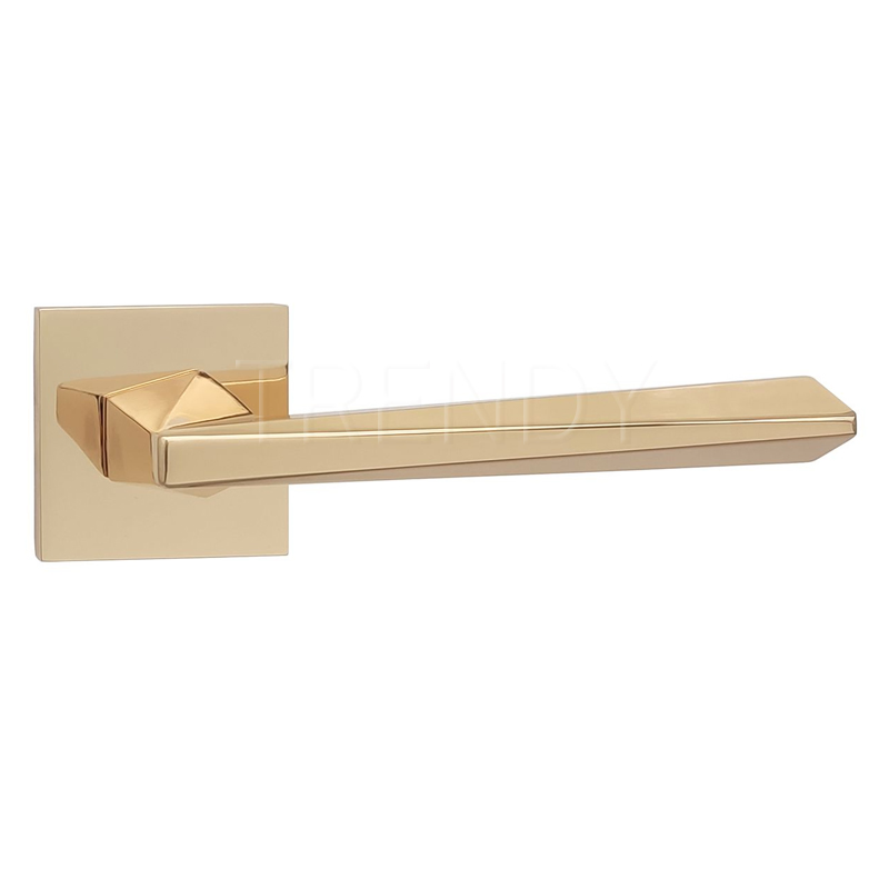 Rose Gold Solid Wood Door Hardware Indoor Pull Handle Lock Zinc Alloy Door Handle (Z6267-ZR25)