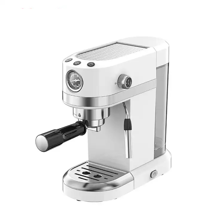 Classic Retro Desktop Concentrated Plus Hot Water System Turkish Coffee Maker Electric Espresso Machine with Milk Frother