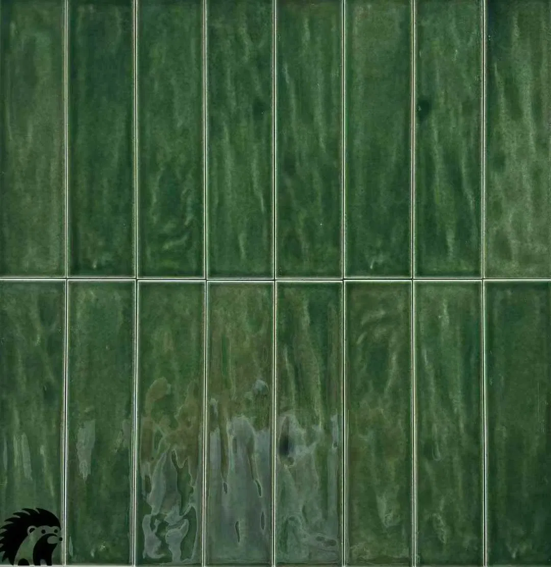 Glazed Ceramic Porcelain Wall Green Luotana Series Size 68X285mm 51PCS/Ctns/Sqm Wall Tiles