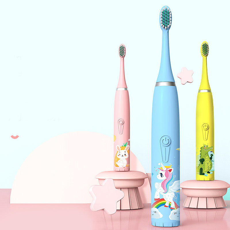 Wholesale Cute Cartoonelectric Tooth Brush Rechargeable Waterproof Kids Electric Toothbrush