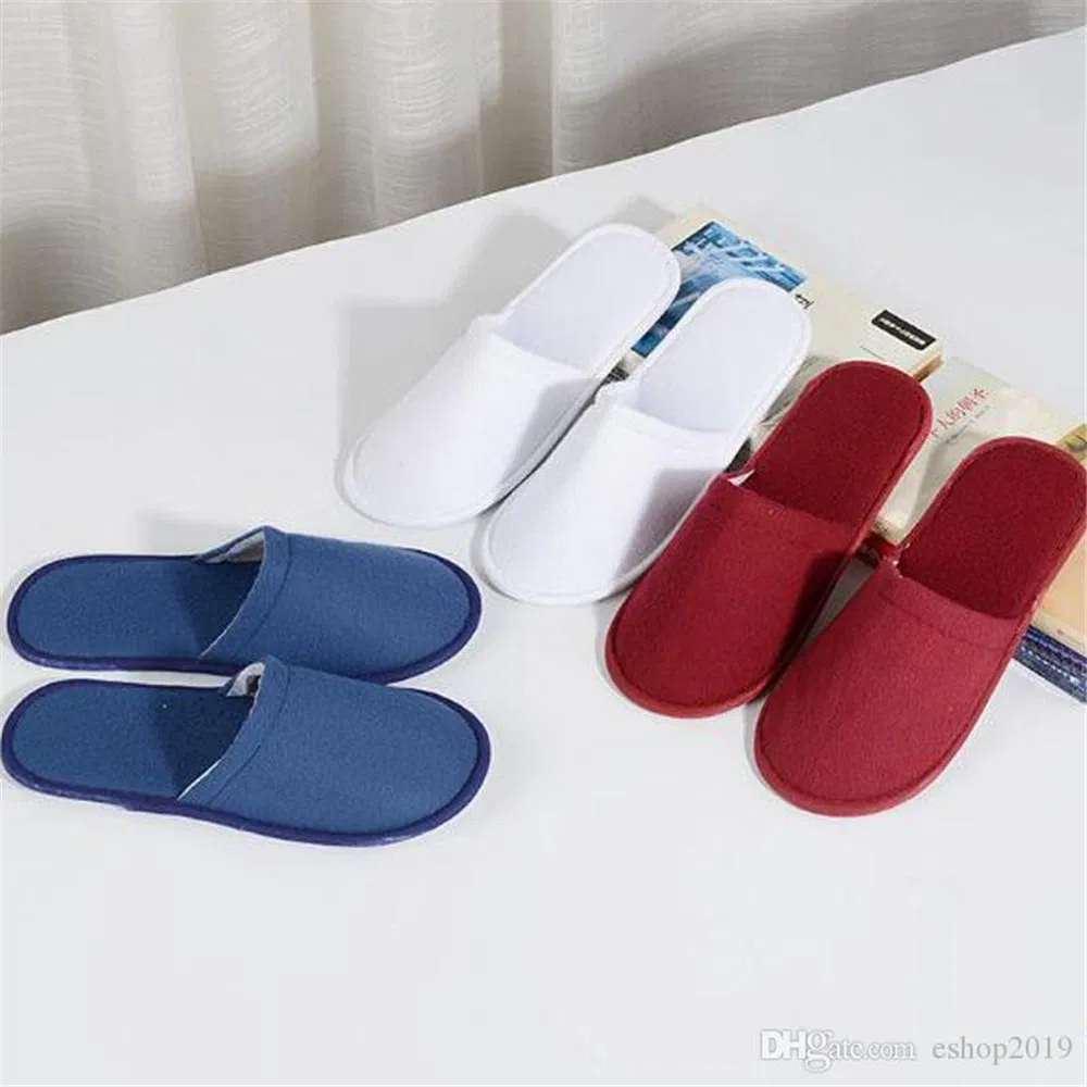China Manufacturer Velour Terry Cloth Fabric Disposable Hotel Slippers