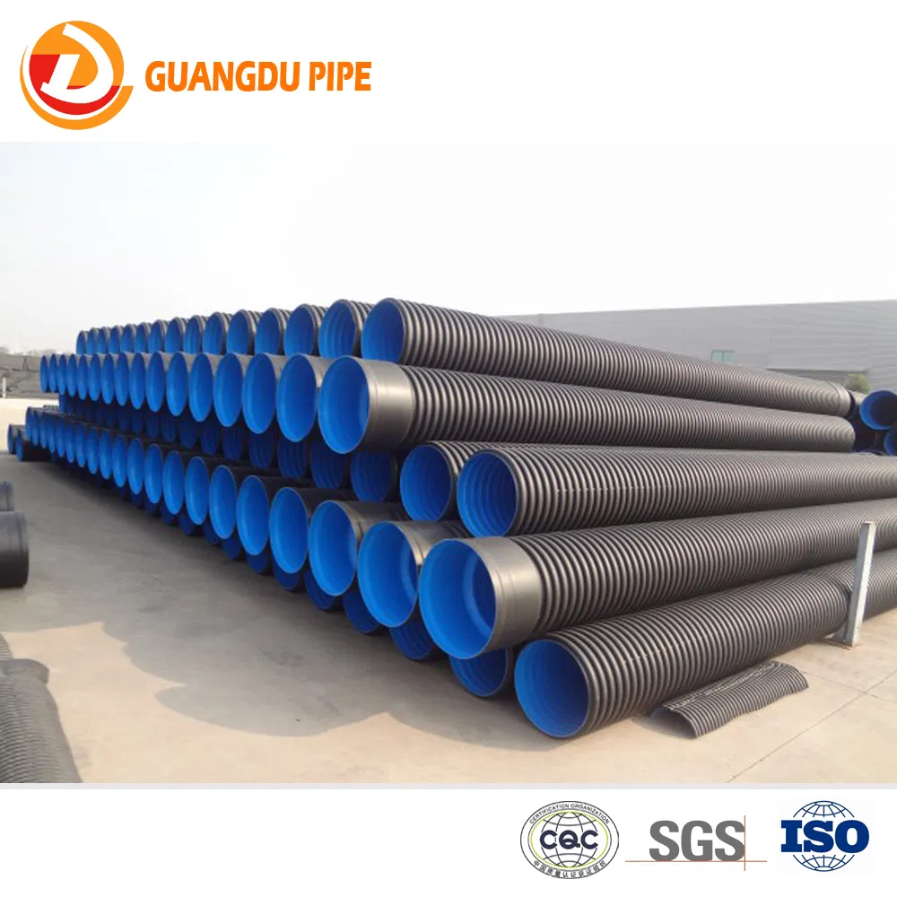 China Top Manufacturer Sn4/Sn8 Plastic Culvert Pipe HDPE Double Wall Corrugated (DWC) Sewage Spiral HDPE Pipe for Drainage Sewage