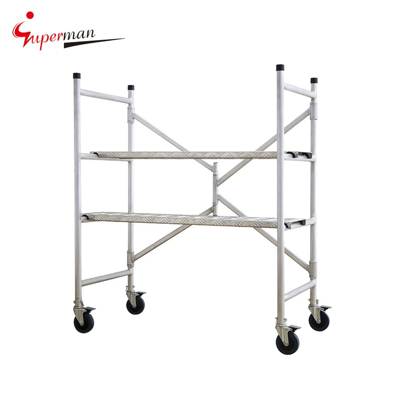 Sturdy Mobile Scaffolding Ladder for Efficient Construction Tasks