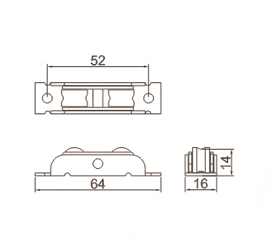 Double Window Rollers with Steel Frame and Plasitic Rollers Can Adjustable Withing or Without Bearing Jzhl-Sc-019