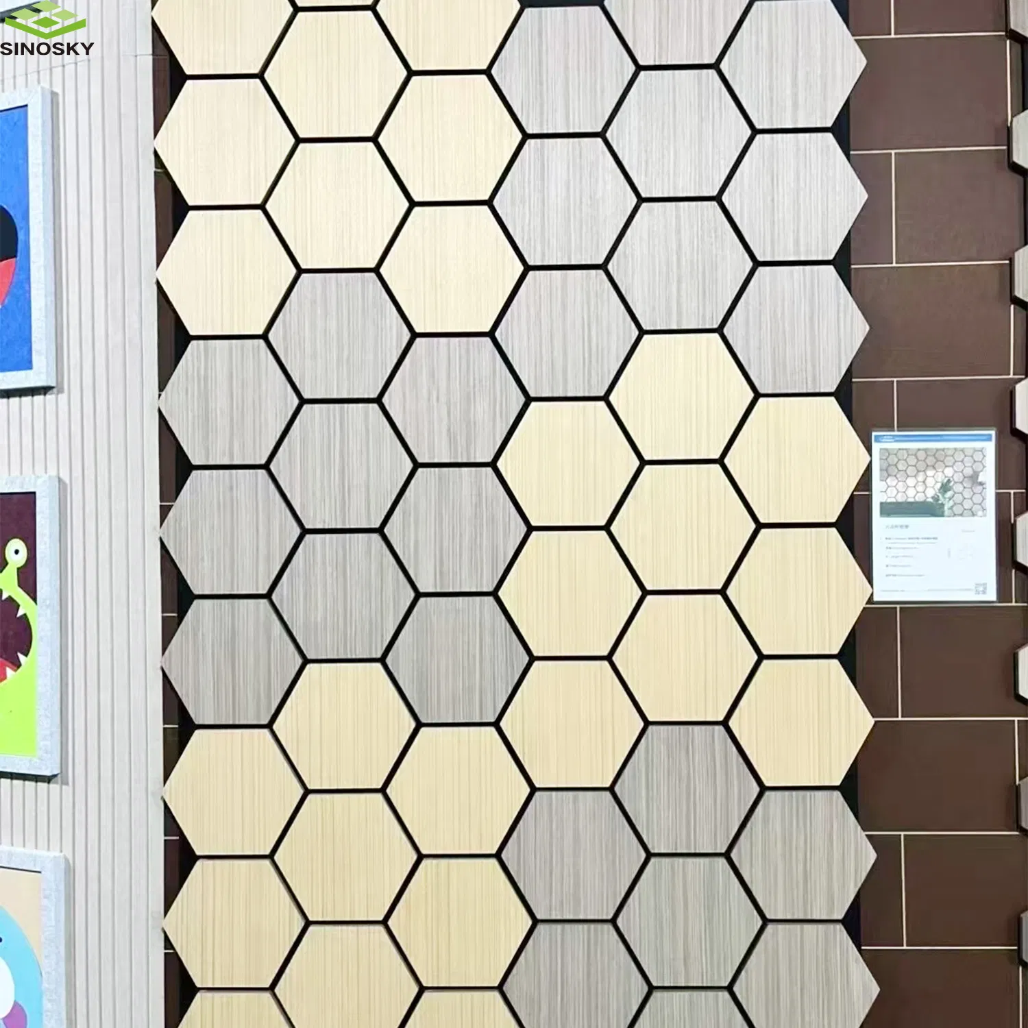 Soundproof Acoustic Pet Felt Building Material Ceiling Panel /Sinosky Wood Acoustic Panels