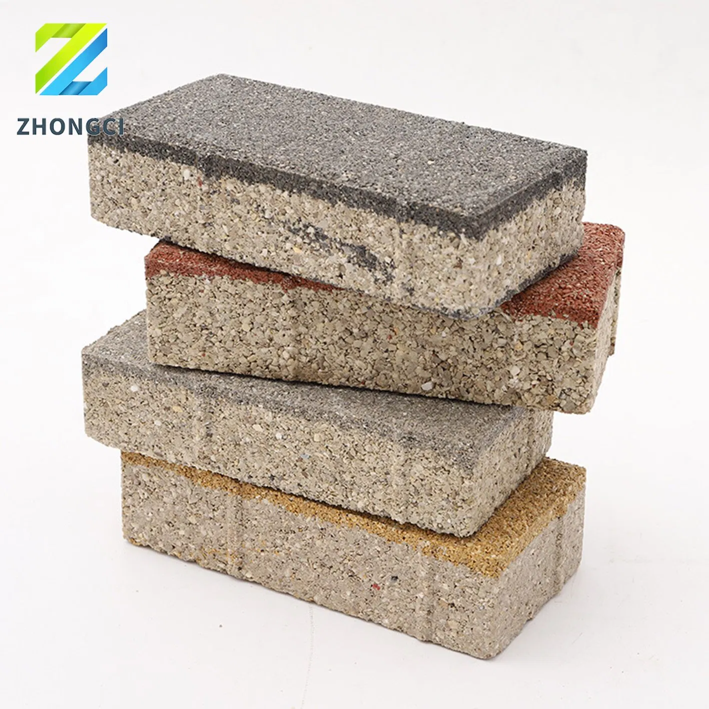 Zhongci Cheap Pervious Landscaping Red Interlocking Patio Brick Paver