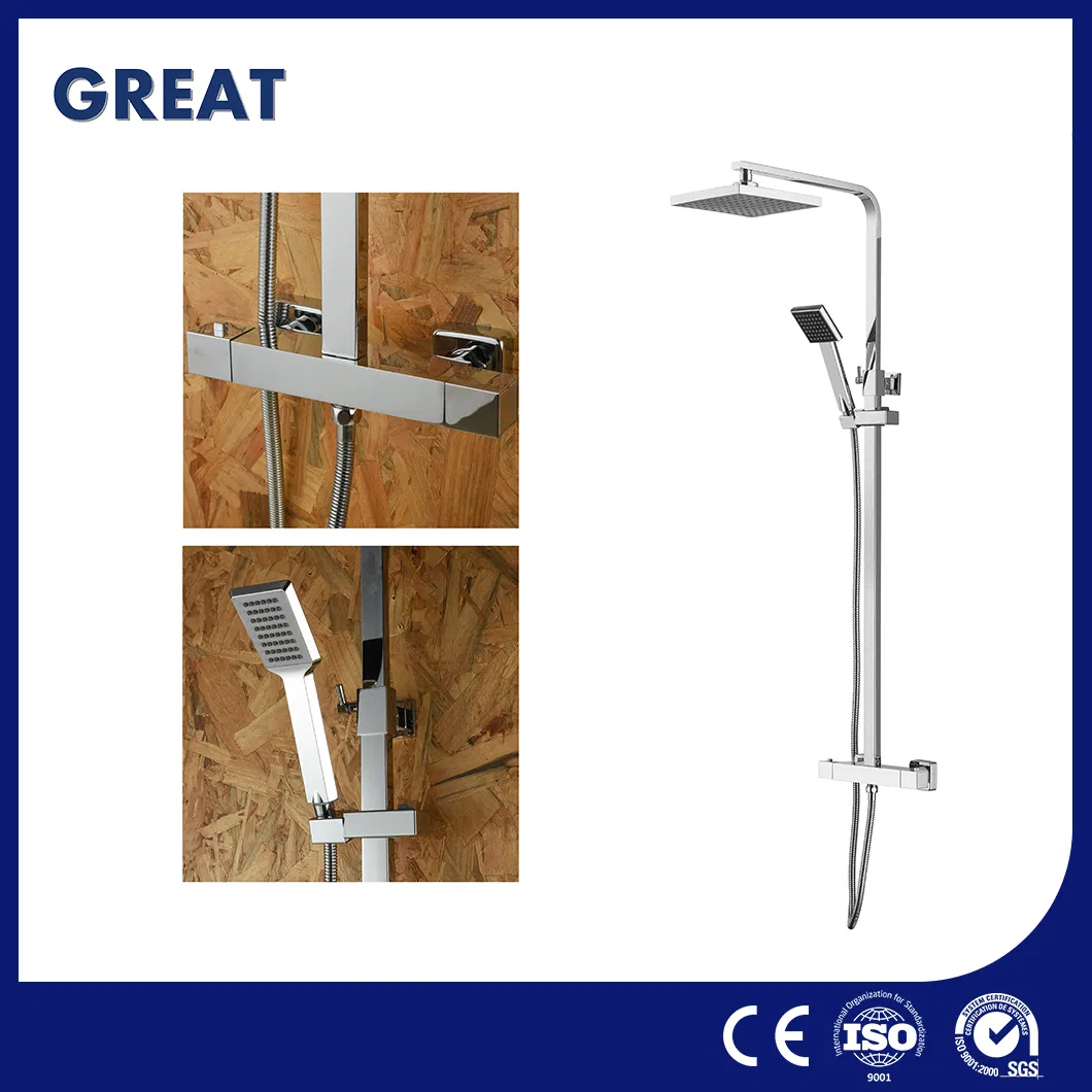 Great Shower Faucet with Handheld Sprayer Surface Mounted Shower Column China Gl78002sk Thermostatic Shower Kit Set Shower Column Pipe Manufacturers