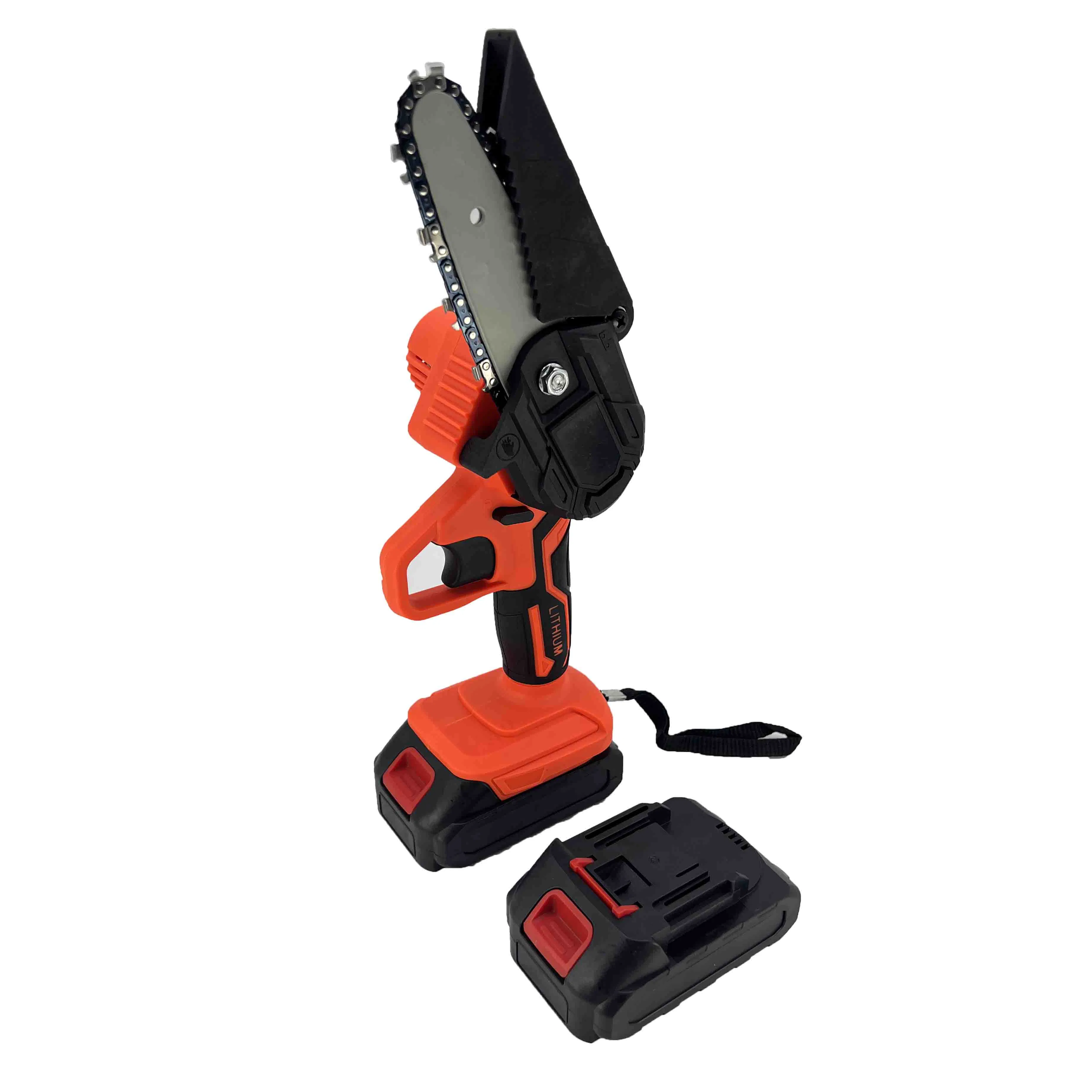 6 Inch Battery Powered, Handheld Portable Electric Chain Saws for Wood Cutting
