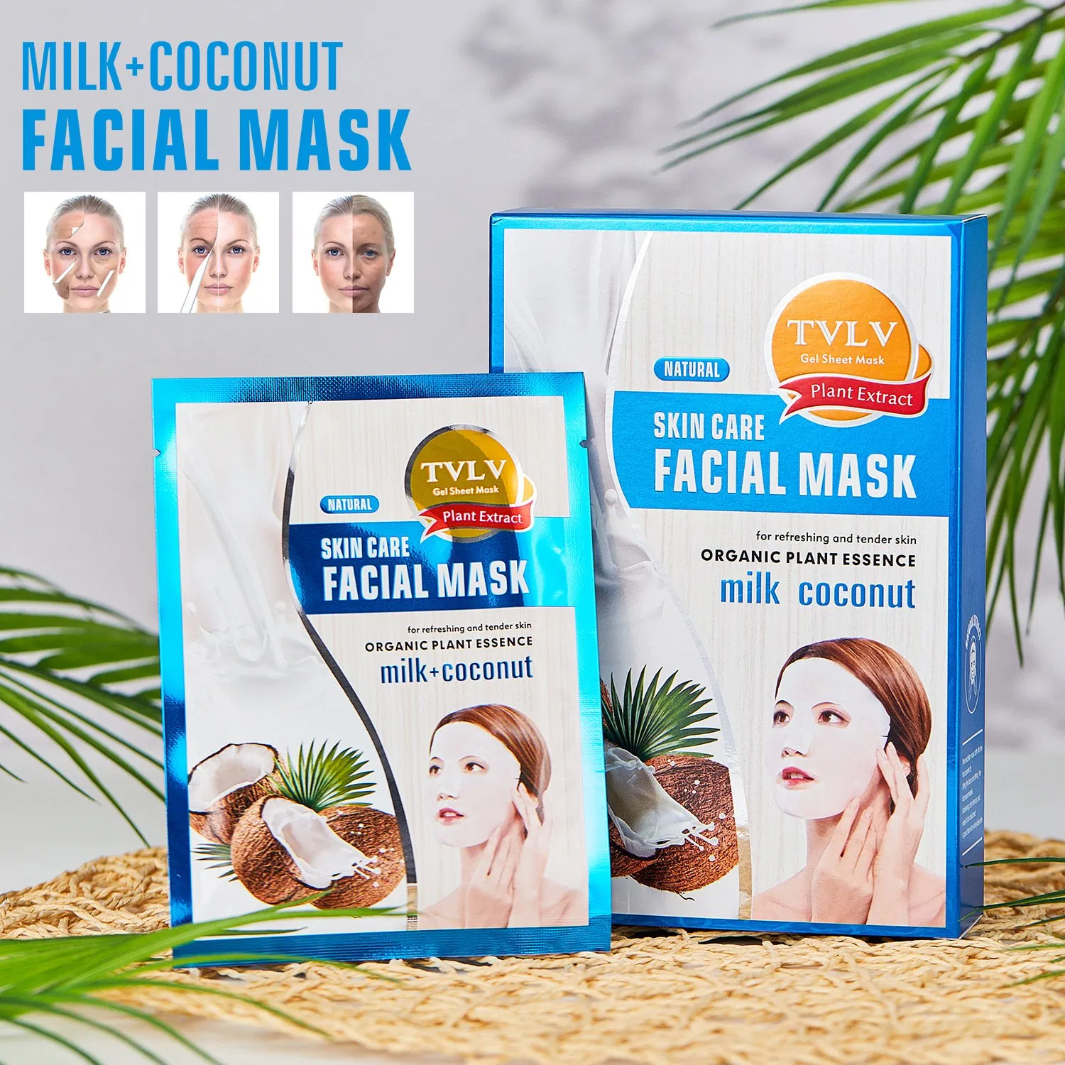Coconut Milk Hydrating Facial Mask Set for Radiant Skin