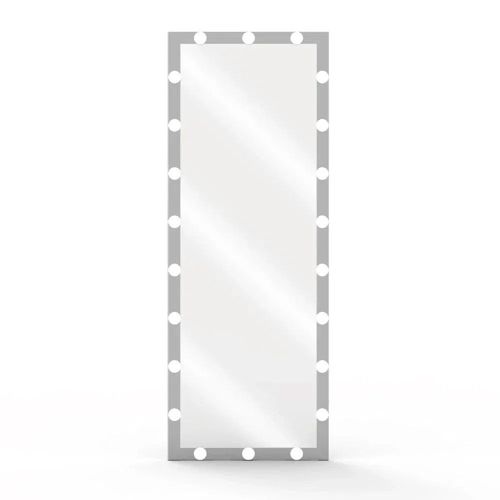 Full Length Mirror with Lights Full Body Vanity Mirror with 3 Color Modes Lighted Standing Floor Mirror