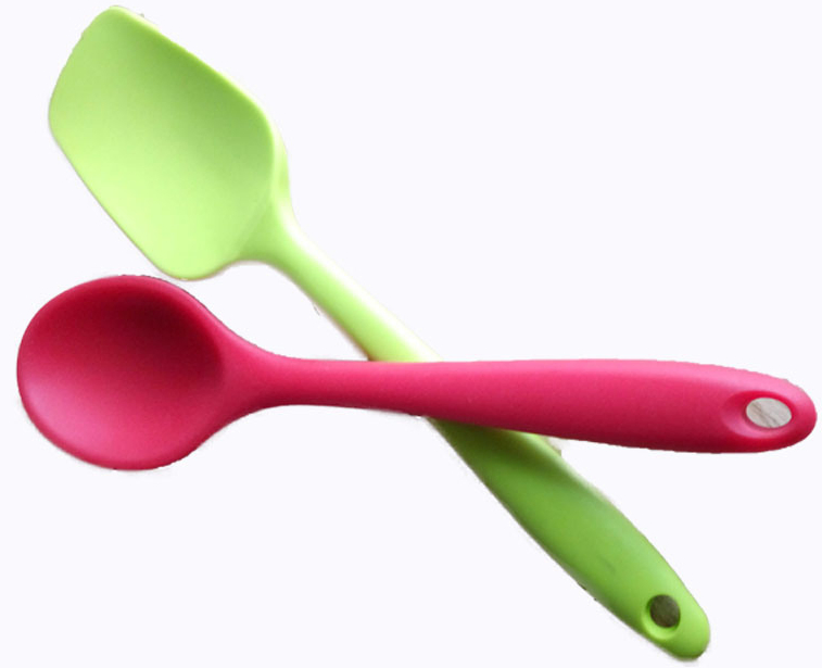 Food Grade Kitchenware Easy Clean Silicone Baby Soup Rice Salad Spoon