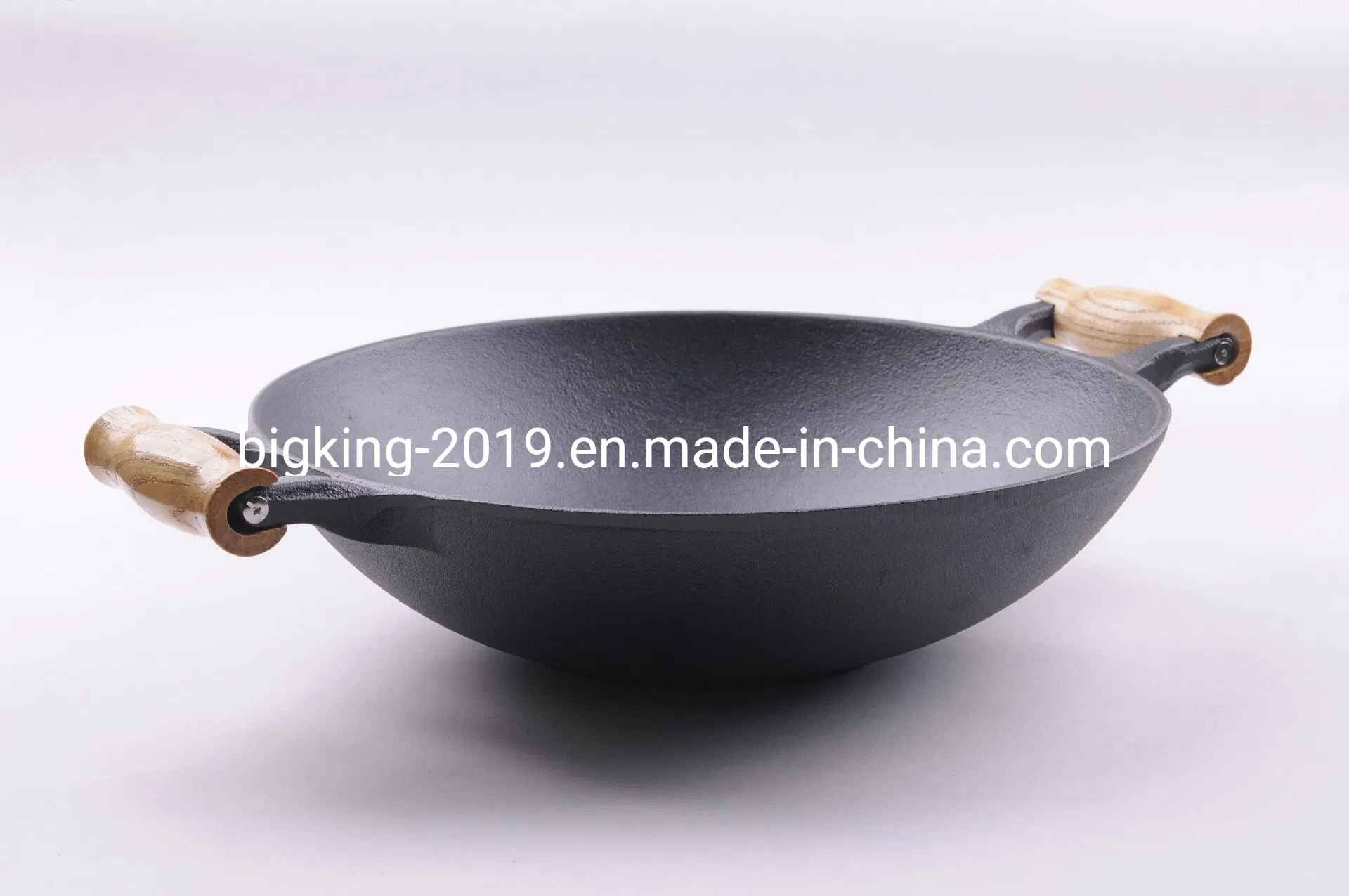Extra Large Non Stick Fry Pan Iron Wok Pan with Vegetable Oil Coating